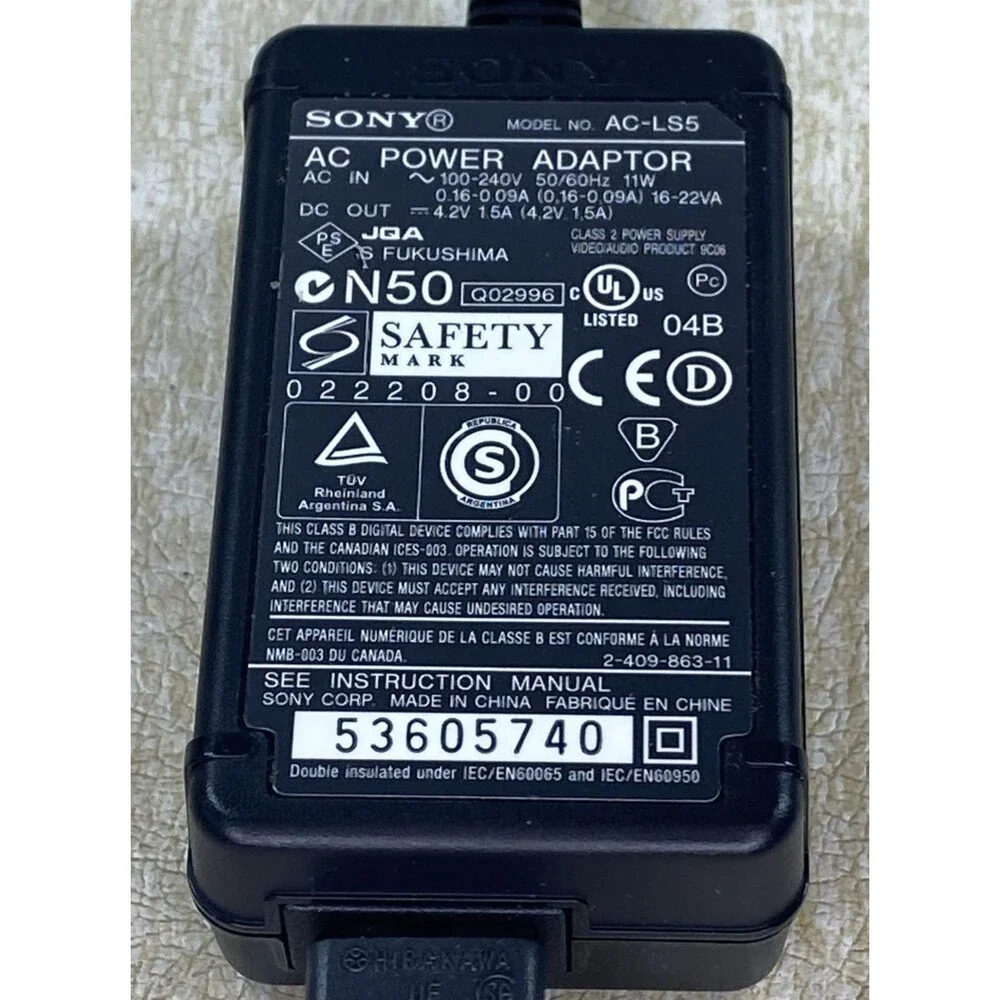 Sony AC-LS5 CyberShot AC Power Adapter 4.2V 1.7A - Tested
